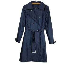Classic Workwear Trench Coat East 5th Navy Double Breasted Size XL NWT
